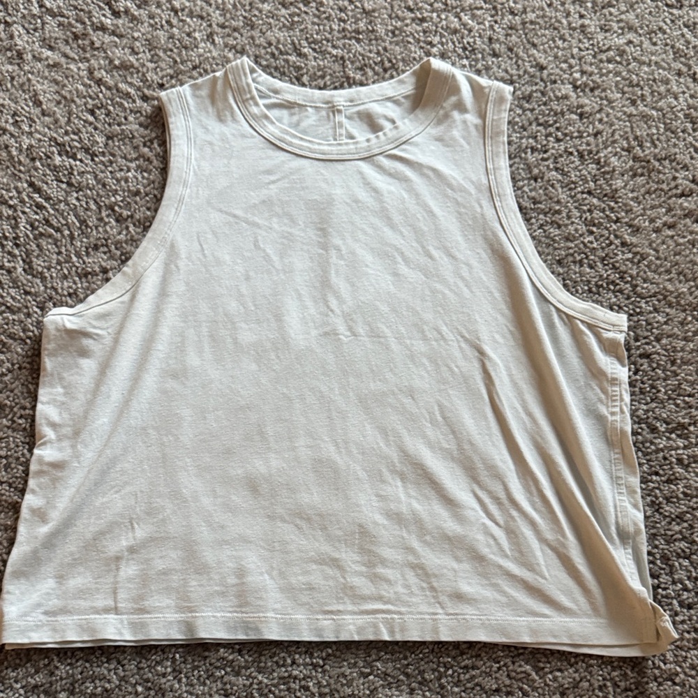 Lululemon Women's Cream Sleeveless Top